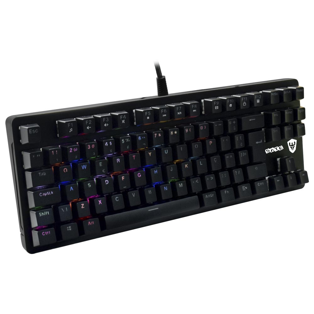 Teclado Gamer Mecânico Satellite GK-501 USB / RGB / Português - Preto