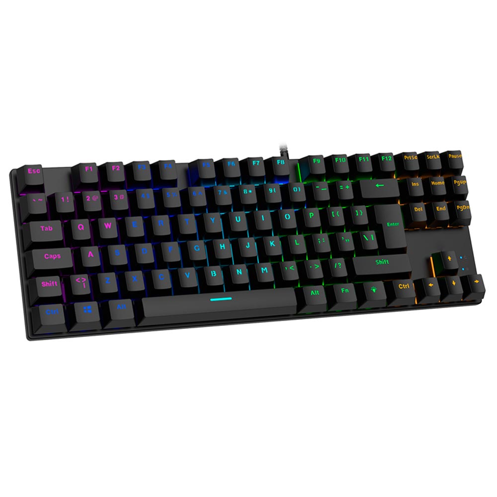 Teclado Gamer Mecânico Satellite GK-51 USB / RGB / Inglês - Preto