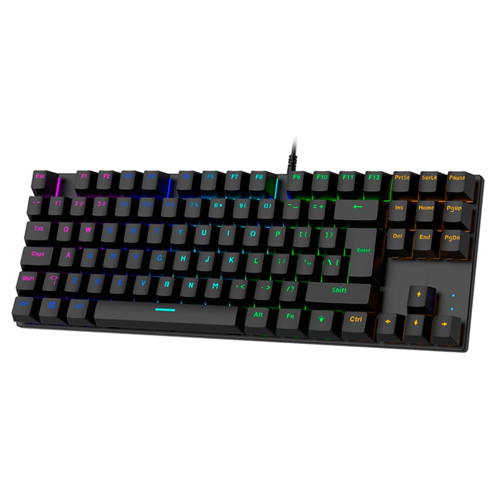 Teclado Gamer Mecânico Satellite GK-51 USB / RGB / Inglês - Preto