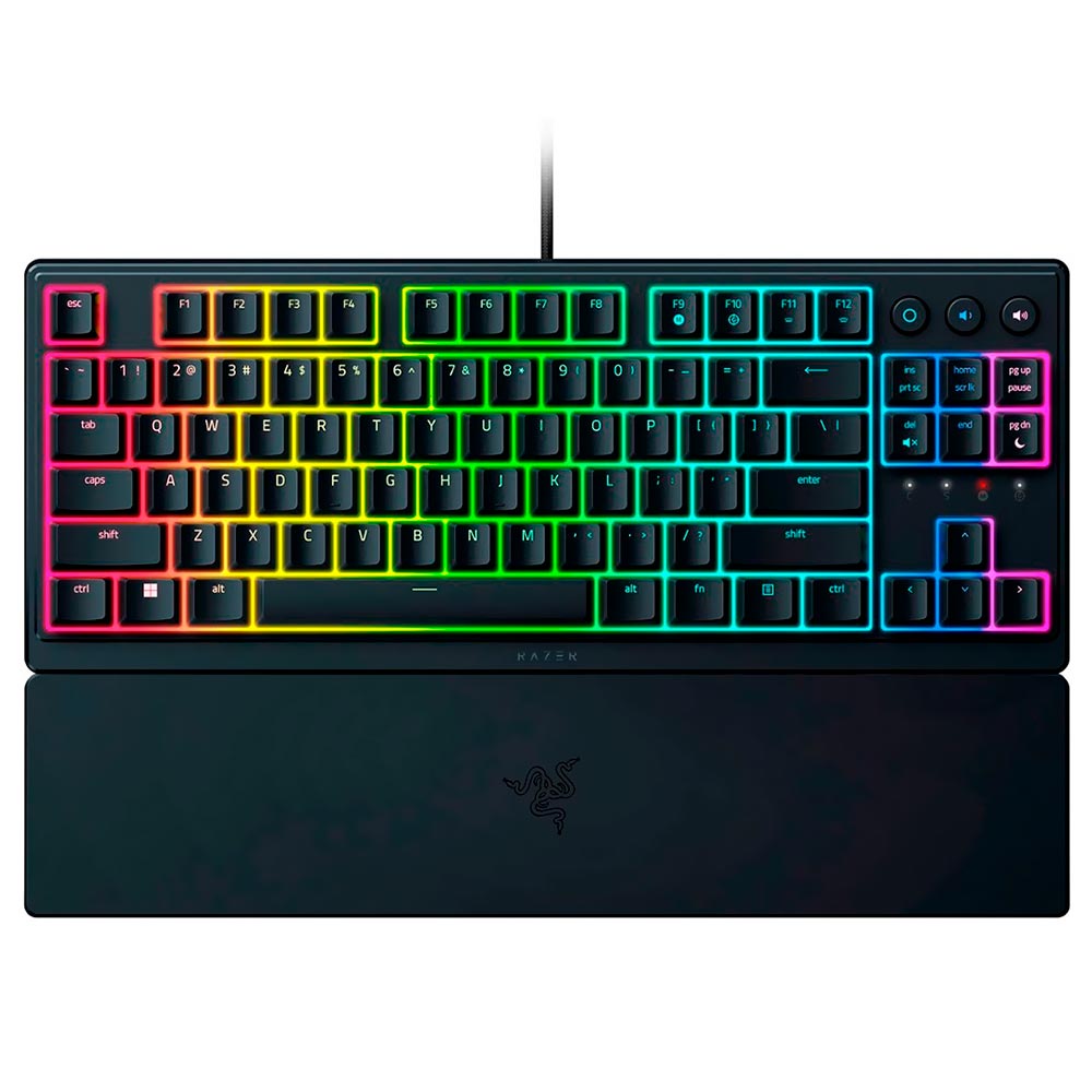 Teclado Gamer Razer Ornata V3 Tenkeyless USB / RGB / Inglês - Preto (RZ03-04880200-R3U1)