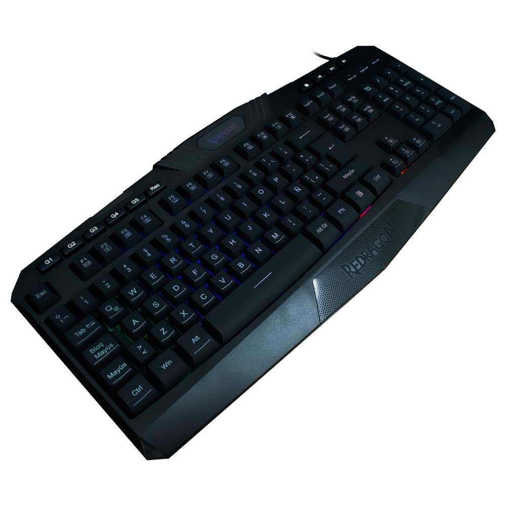 Teclado Gamer Redragon K503A Harpe Pro USB / RGB / Espanhol - Preto