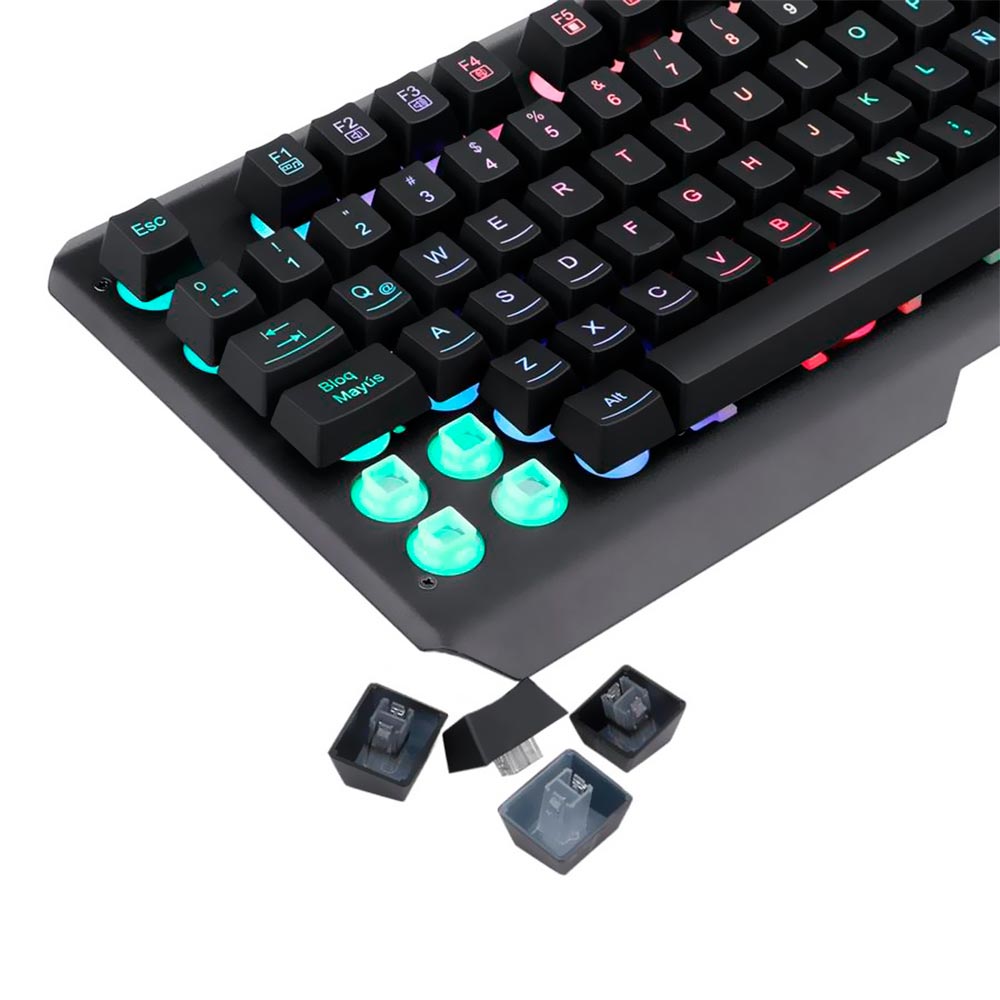 Teclado Gamer Redragon K506-1 Centaur2 USB / RGB / Inglês - Preto