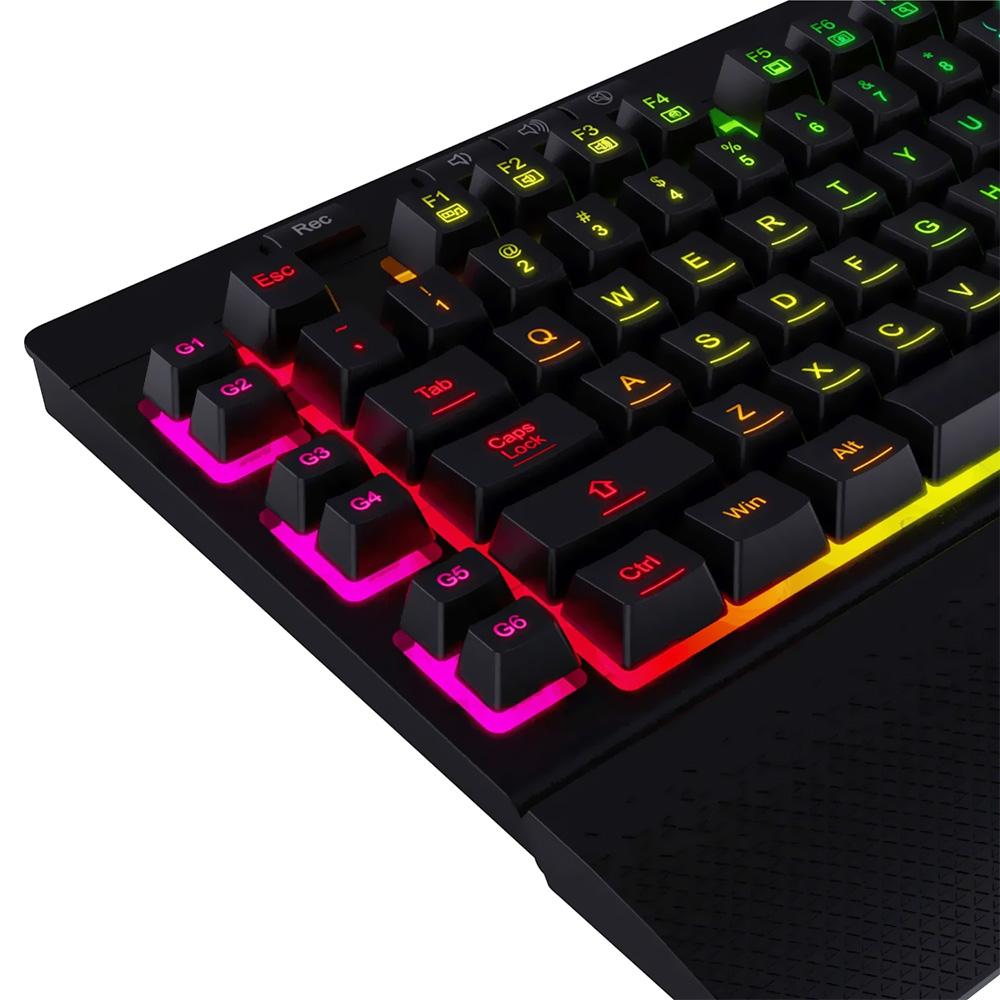 Teclado Gamer Redragon K512RGB-1 Shiva USB / Inglês - Preto