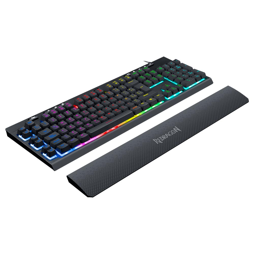 Teclado Gamer Redragon K512RGB Shiva USB / RGB / Espanhol - Preto 