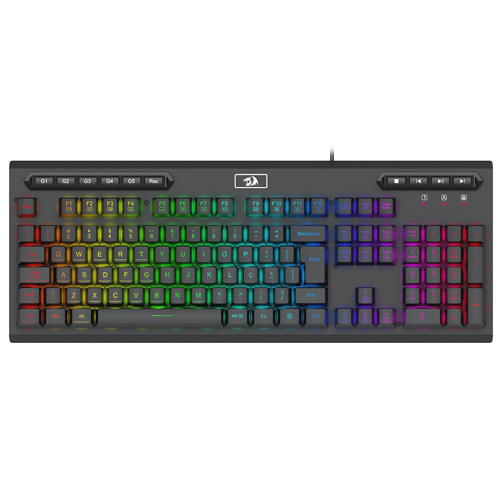Teclado Gamer Redragon K513-RGB Aditya USB / RGB / Inglês - Preto