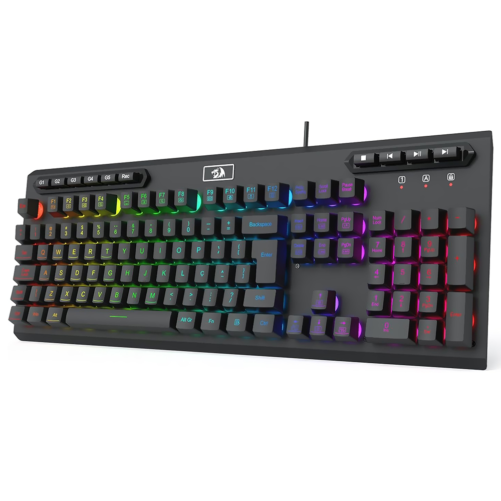 Teclado Gamer Redragon K513-RGB Aditya USB / RGB / Inglês - Preto