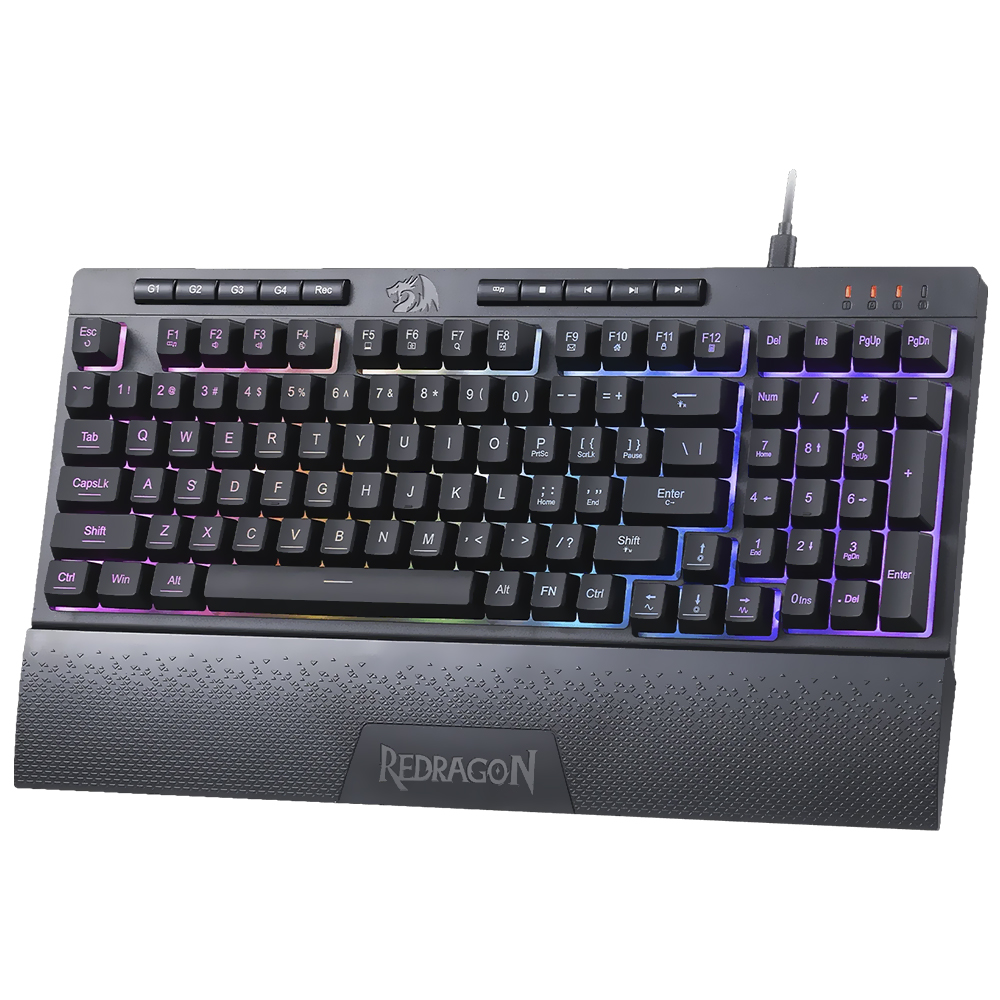 Teclado Gamer Redragon K515-RGB Shiva 98 USB / RGB / Inglês - Preto