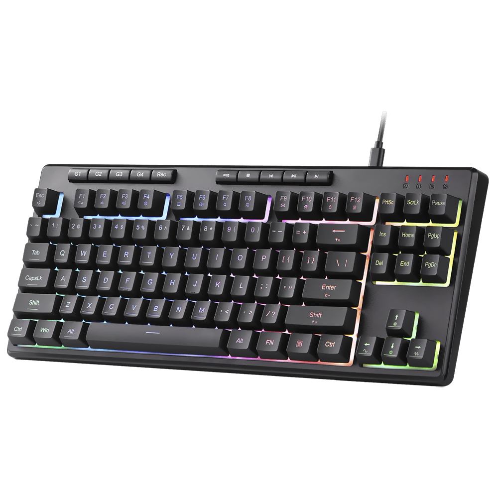 Teclado Gamer Redragon K516-RGB Shiva 87 USB / RGB / Inglês - Preto