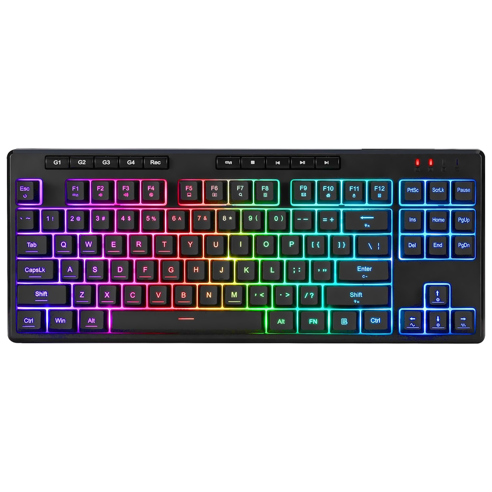 Teclado Gamer Redragon K516-RGB Shiva 87 USB / RGB / Inglês - Preto