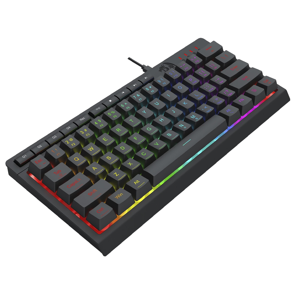 Teclado Gamer Redragon K522-RGB Shiva 61 USB / RGB / Inglês - Preto