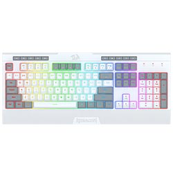 Teclado Gamer Redragon K525WG-RGB Shiva Lite USB / RGB / Inglês - Branco / Cinza