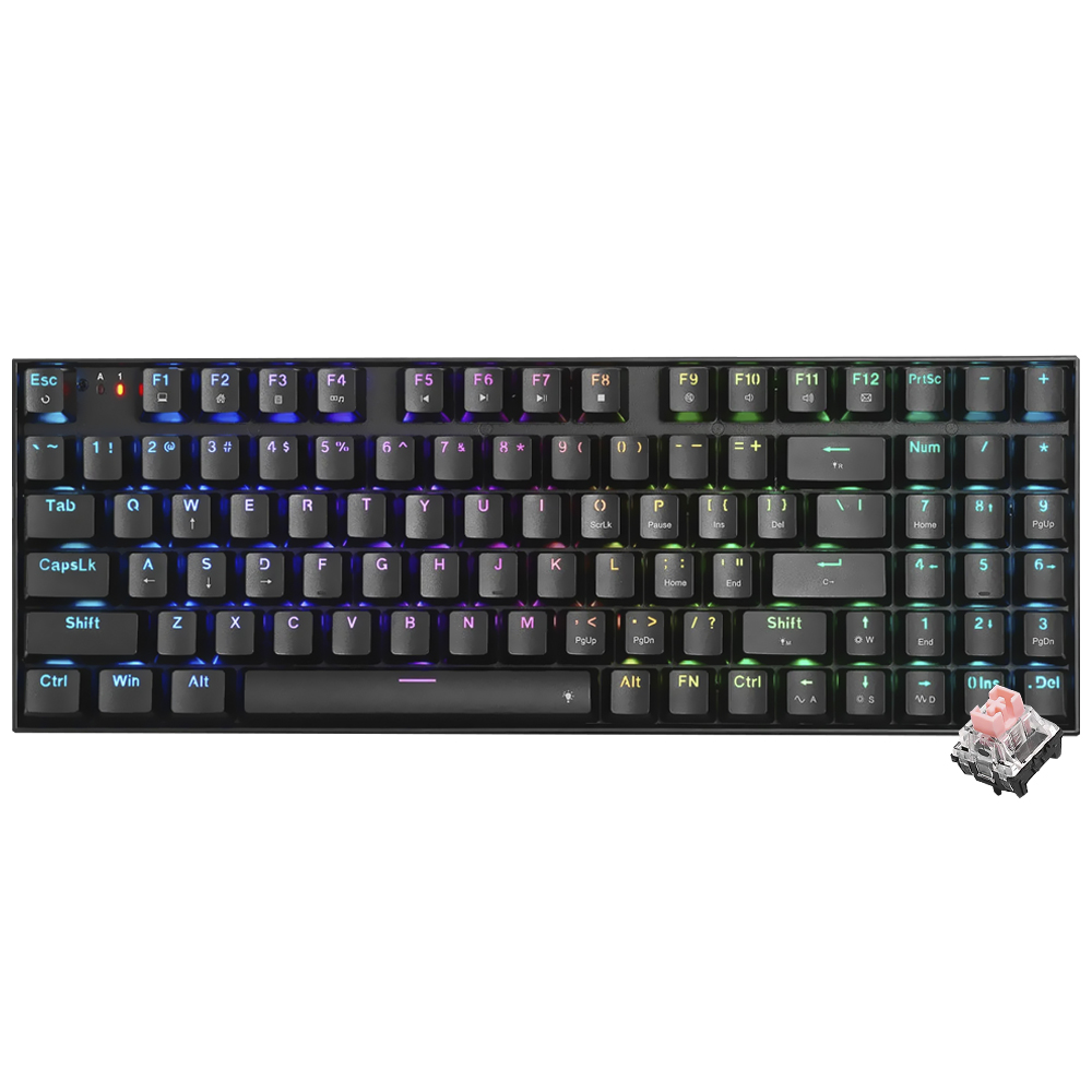 Teclado Gamer Redragon K735-RGB Ghostblade USB / RGB / Inglês - Preto
