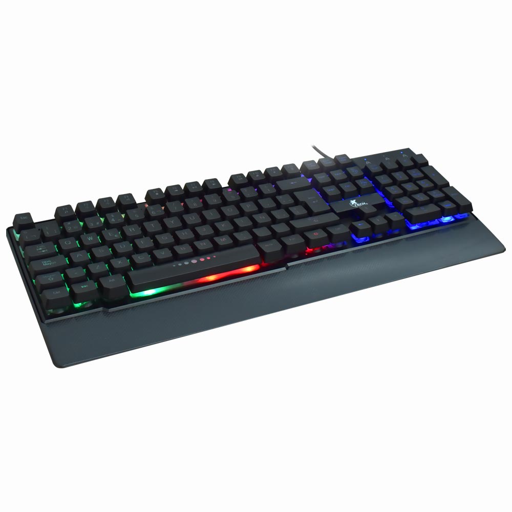 Teclado Gamer Xtech XTK510S Armiger Multicolor USB / Espanhol - Preto