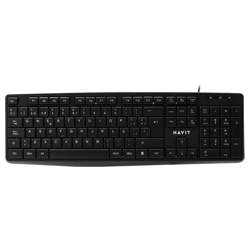 Teclado Havit HV-KB2006 USB / Espanhol / Português - Preto