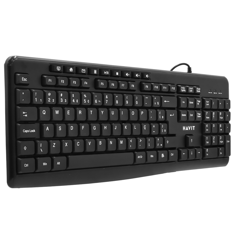 Teclado Havit KB2008-PB USB / Português - Preto