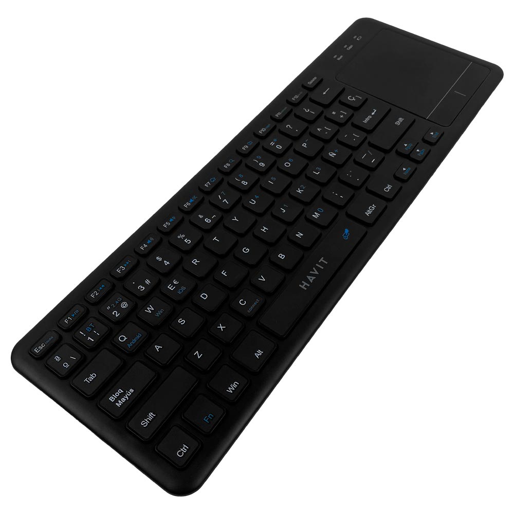 Teclado Havit KB234WB-SP Mini Dual Mode Wireless / Espanhol - Preto