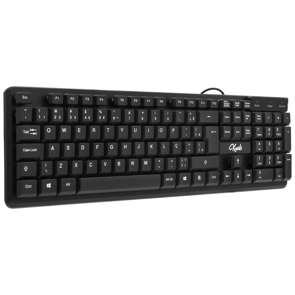 Teclado KRAB KBTC20 USB / Português - Preto