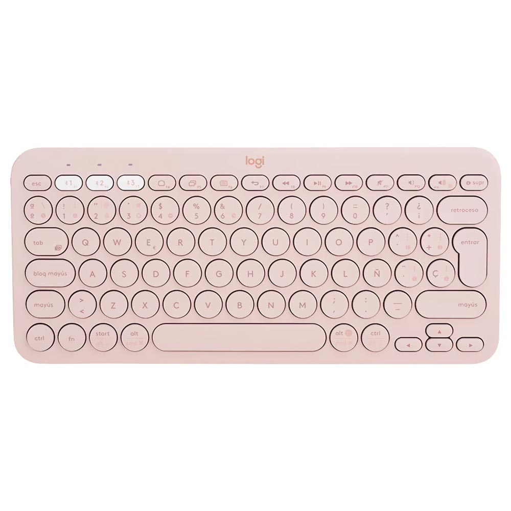 Teclado Logitech K380 Wireless / Espanhol - Rosa (920-009594)