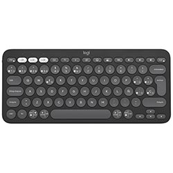 Teclado Logitech K380S Pebble Keys 2 Bluetooth / Espanhol - Preto (920-011783)