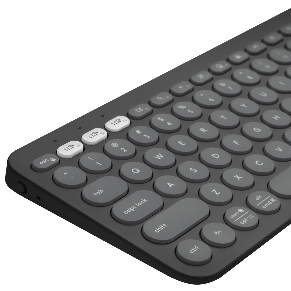 Teclado Logitech K380S Pebble Keys 2 Bluetooth / Espanhol - Preto (920-011783)