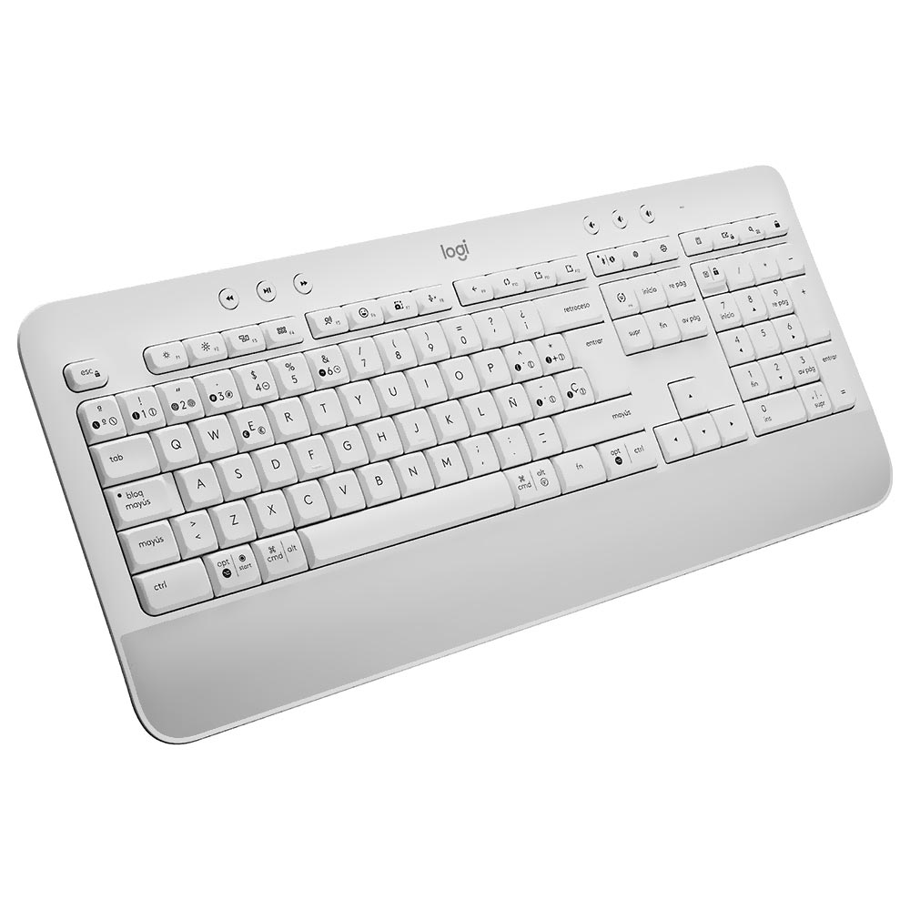 Teclado Logitech K650 Signature Wireless / Espanhol - Branco (920-010964)