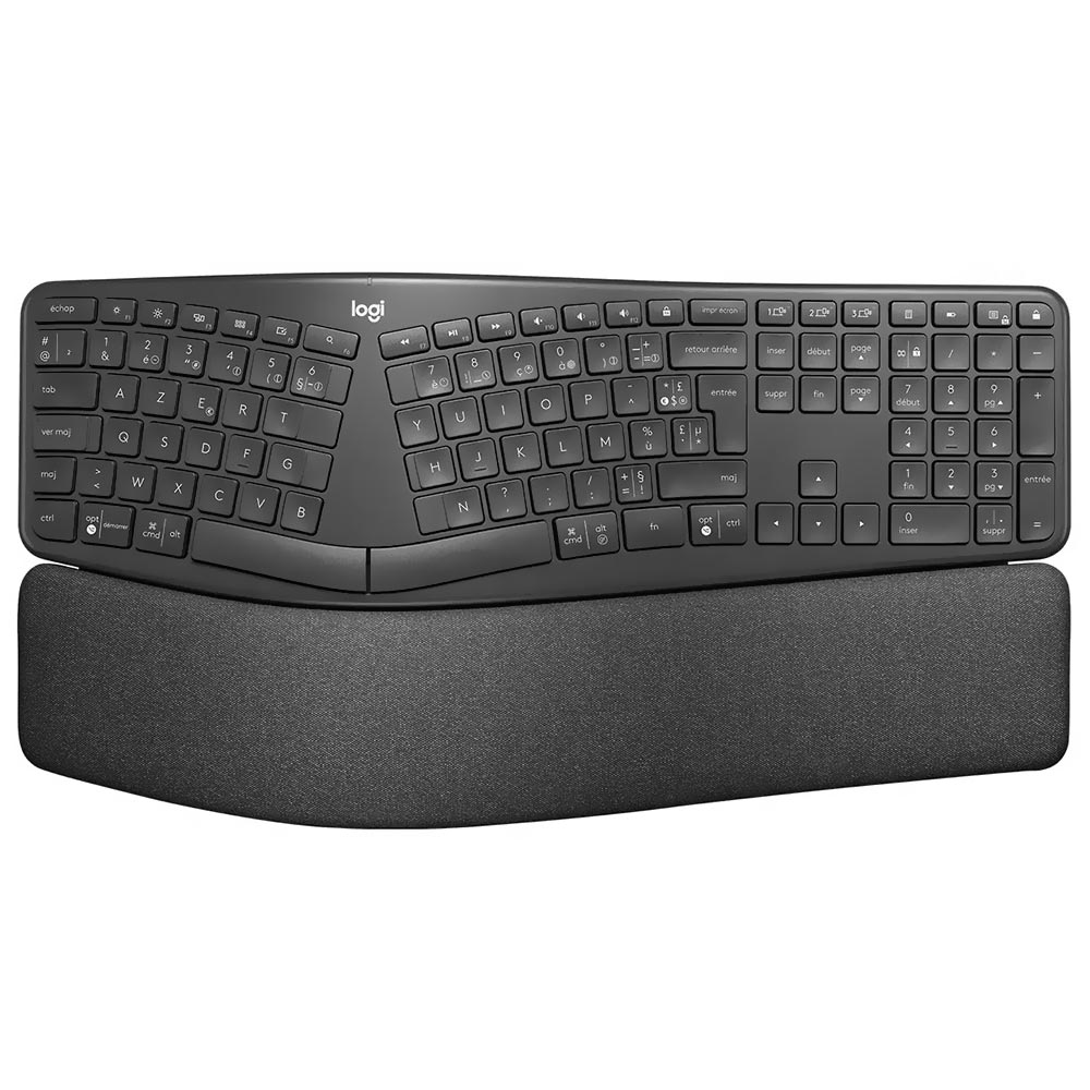Teclado Logitech K860 Ergo Wireless / Espanhol - Preto (920-010343)