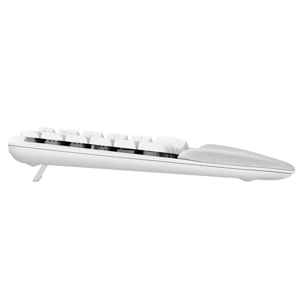 Teclado Logitech Wave Keys Ergonomic Wireless / Espanhol - Branco (920-012279)