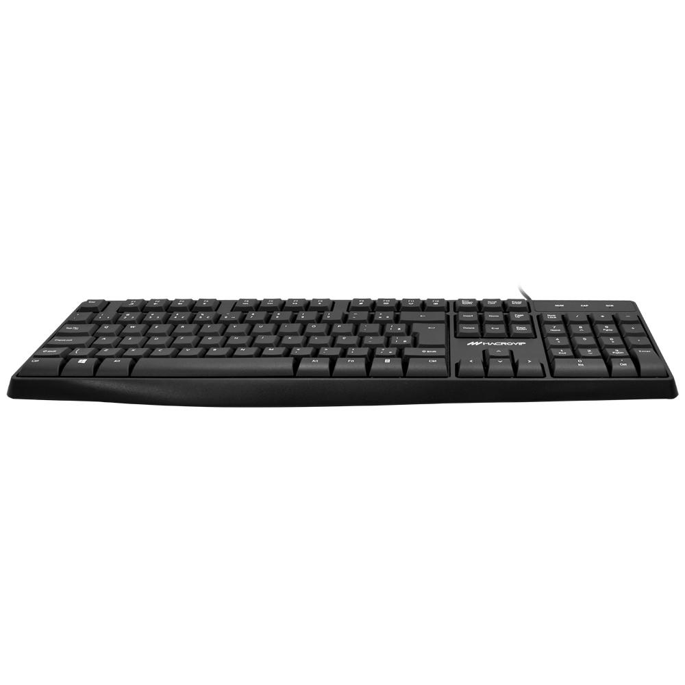 Teclado Macrovip MV-K801UB-BR USB / Português - Preto
