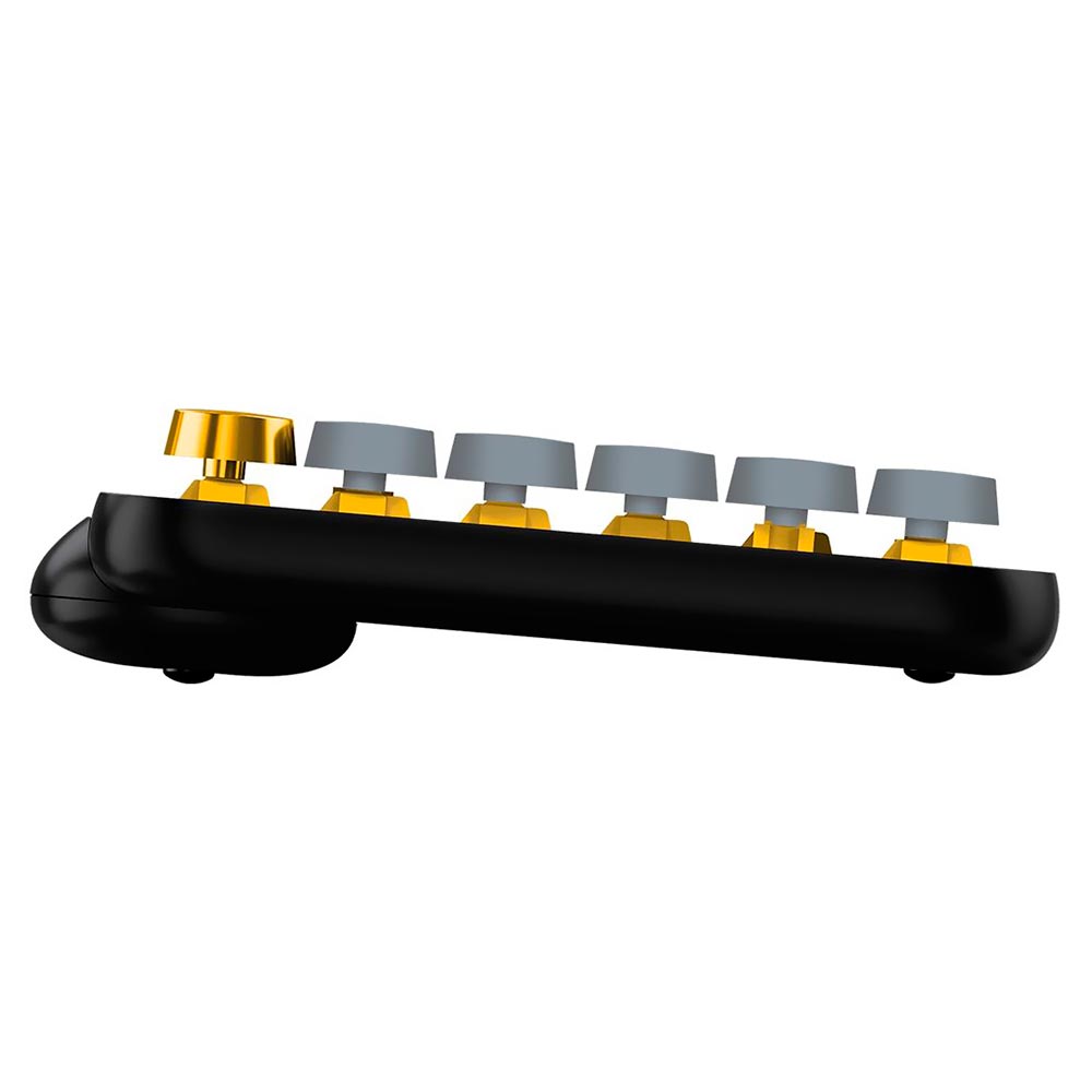 Teclado Mecânico Logitech POP Keys Emoji Wireless / Espanhol / Brown - Amarelo / Preto (920-010713)