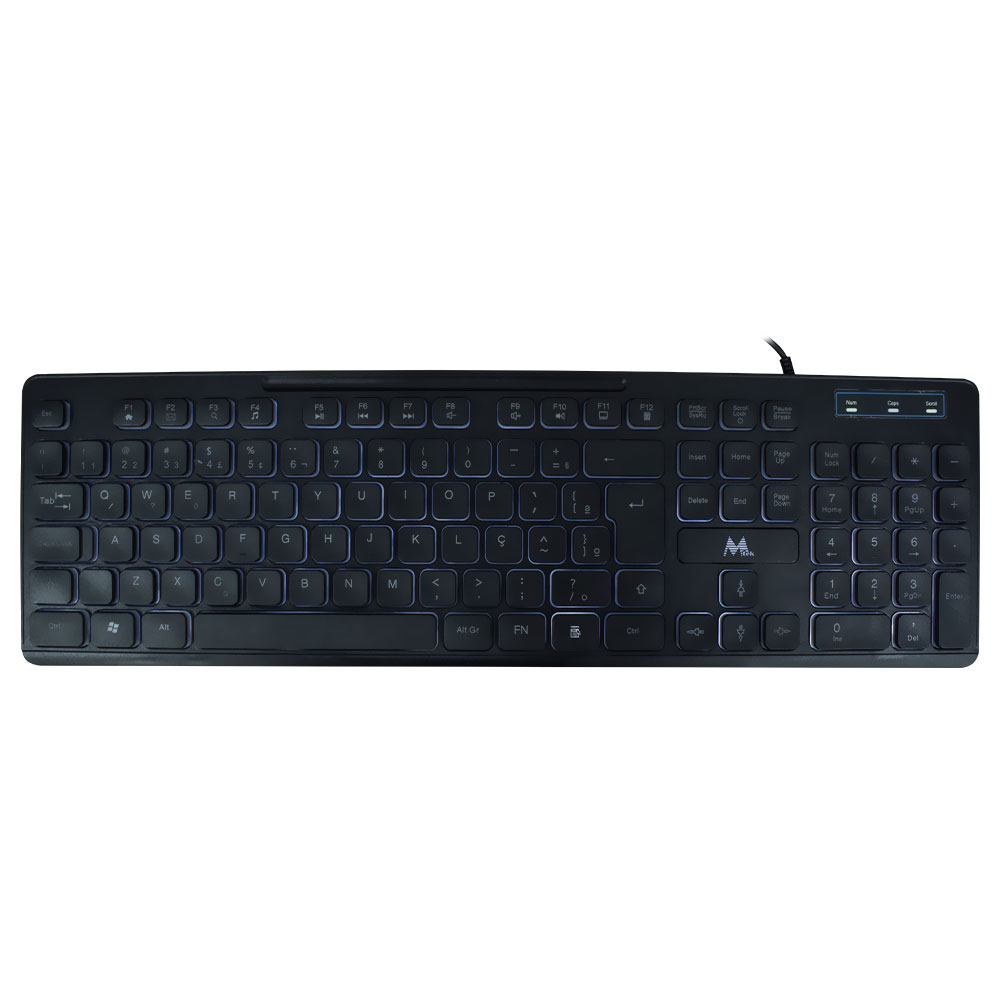 Teclado Mtek KB-7269L USB / Backlight / Português - Preto