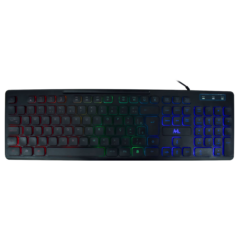 Teclado Mtek KB-7269LR USB / RGB / Português - Preto