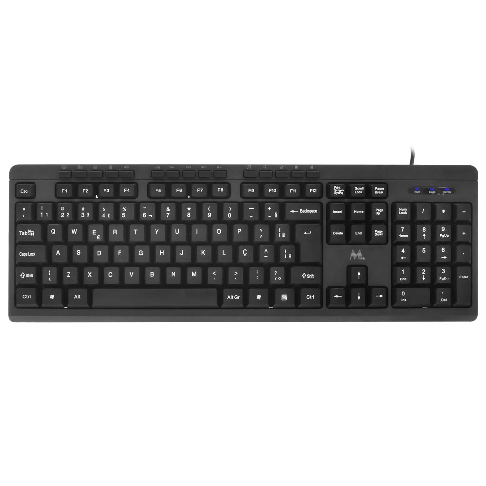 Teclado Mtek KB-8188M USB / Português - Preto