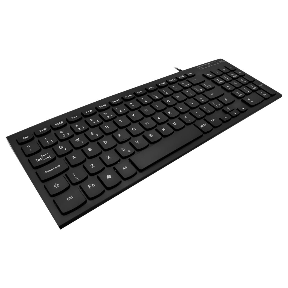 Teclado Mtek KB-8501C Slim Compact Mini USB / Português - Preto