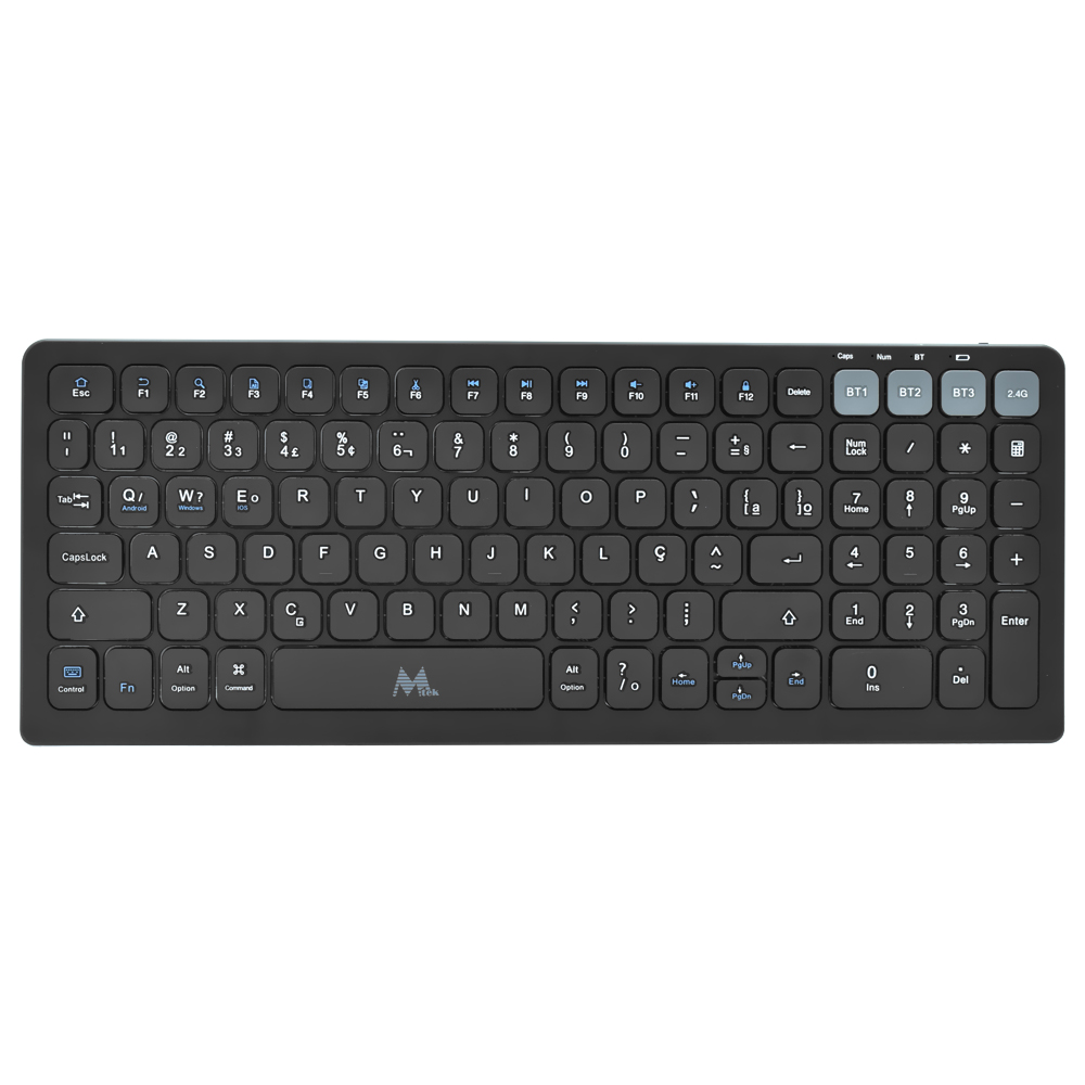 Teclado Mtek KWB-2670B Wireless / Português - Preto