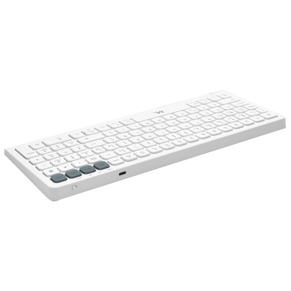 Teclado Mtek KWB-2670W Wireless / Português - Branco