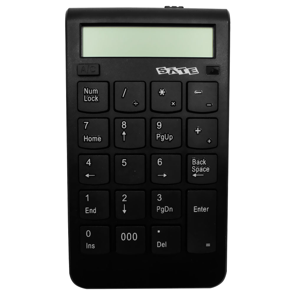 Teclado Numérico Satellite AK-183 USB / Calculadora - Preto