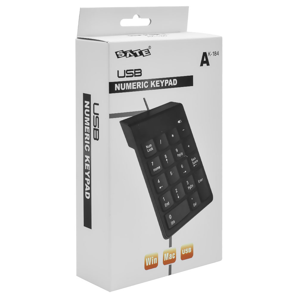 Teclado Numérico Satellite AK-184 USB - Preto
