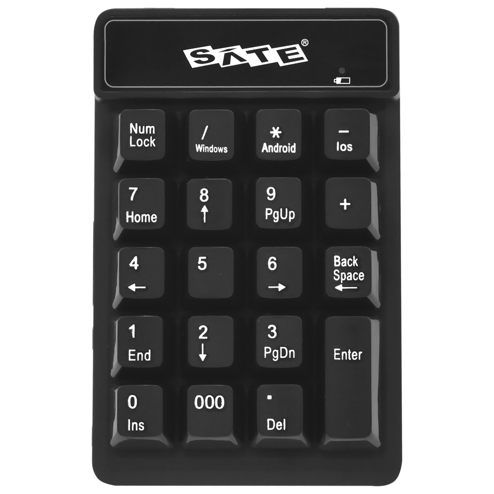 Teclado Numérico Satellite AK-186B Bluetooth - Preto