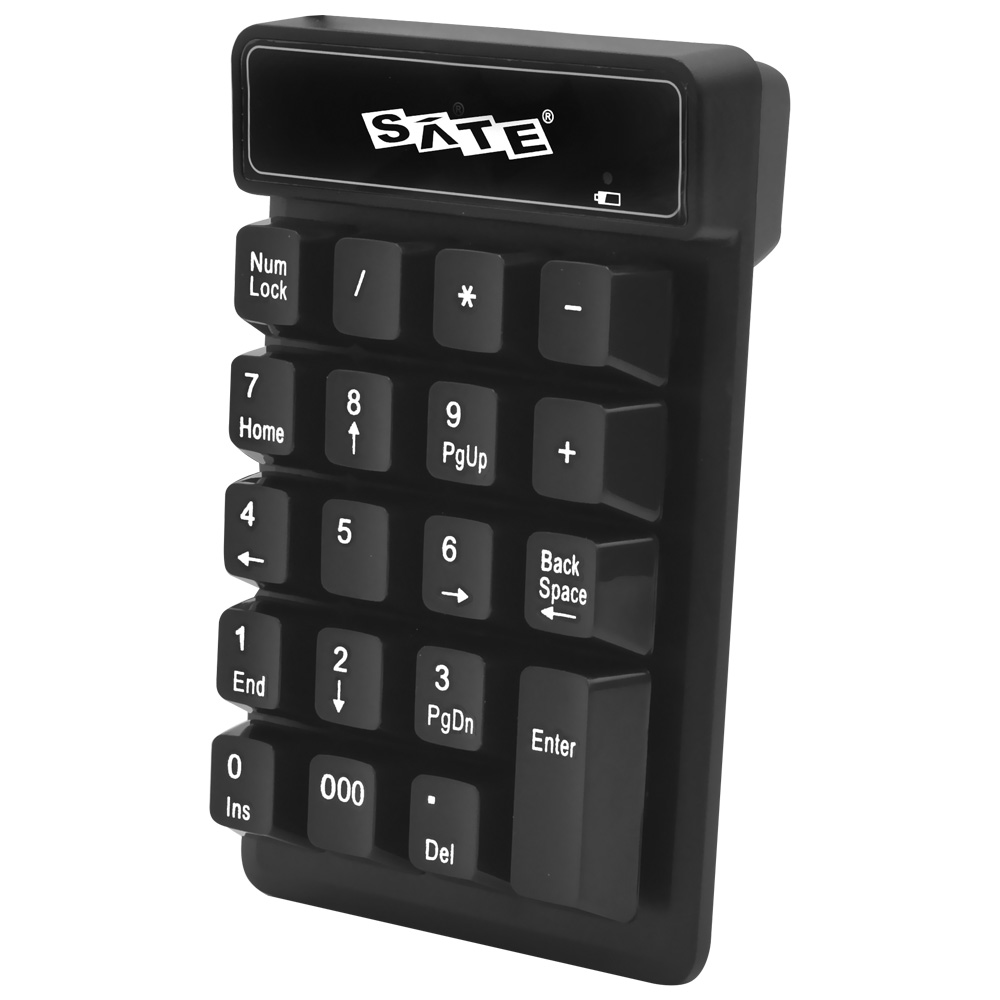 Teclado Numérico Satellite AK-186B Bluetooth - Preto