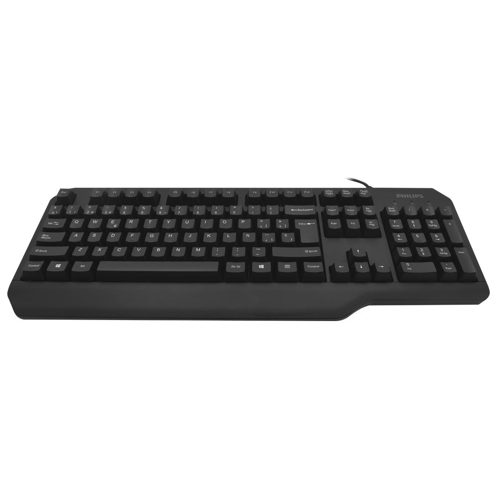 Teclado Philips K202 SPK6202B USB / Espanhol / Português - Preto