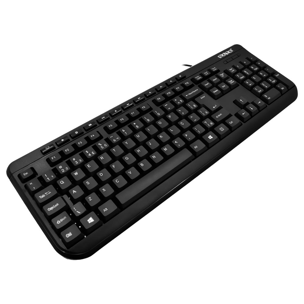 Teclado Satellite AK-833 USB / Multimídia / Português - Preto