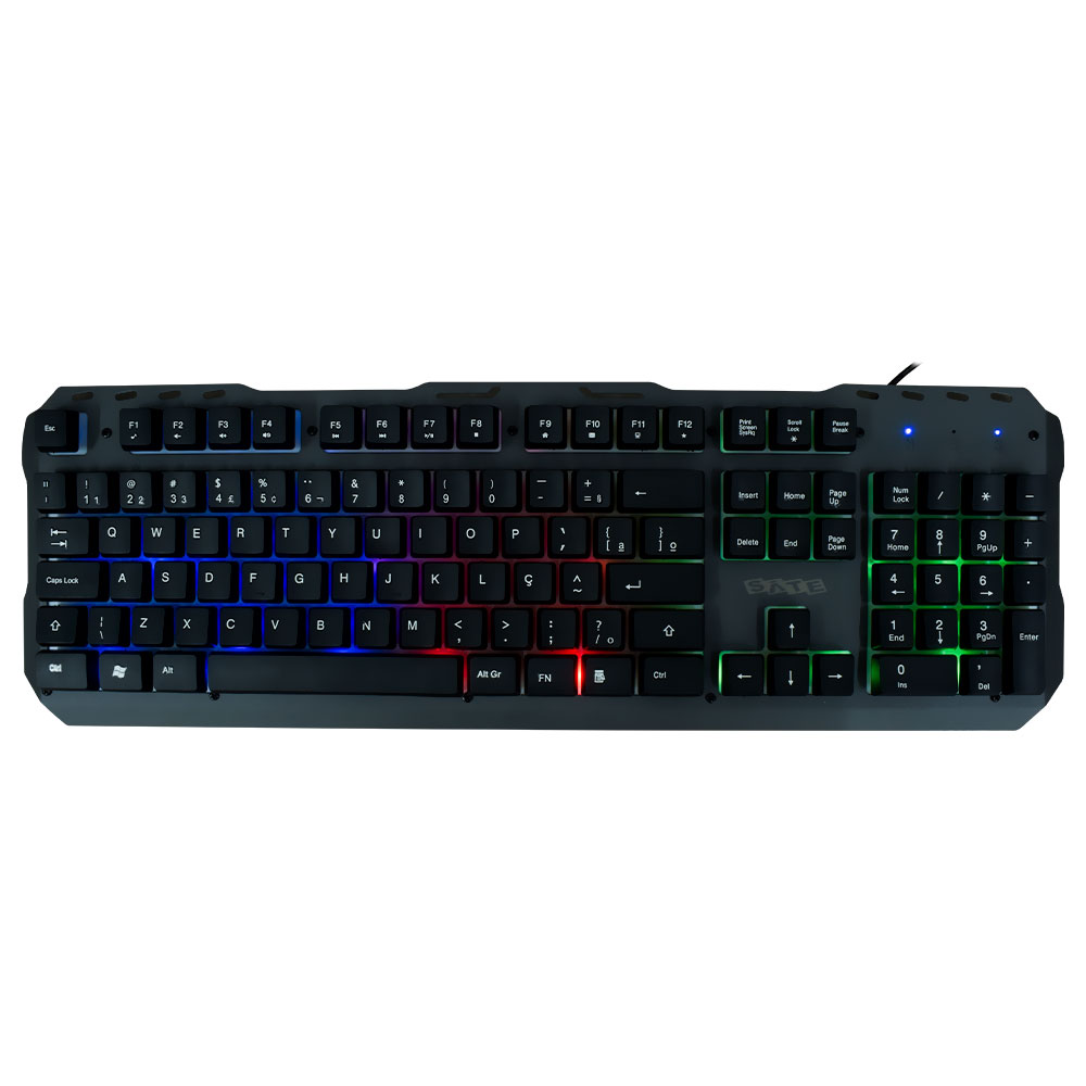 Teclado Satellite AK-851 USB / Multimídia / Backlight / Português - Preto