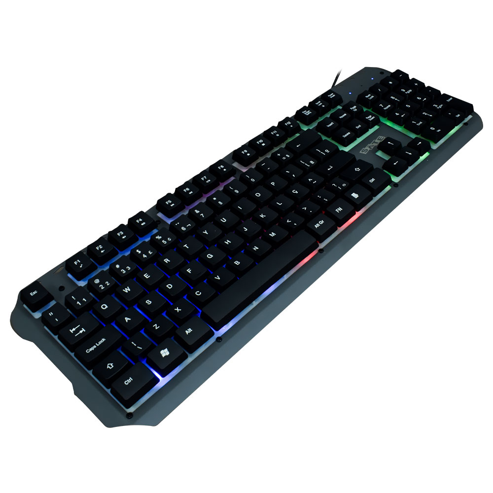 Teclado Satellite AK-851 USB / Multimídia / Backlight / Português - Preto