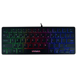 Teclado Satellite AK-871 Mini USB / RGB / Português - Preto