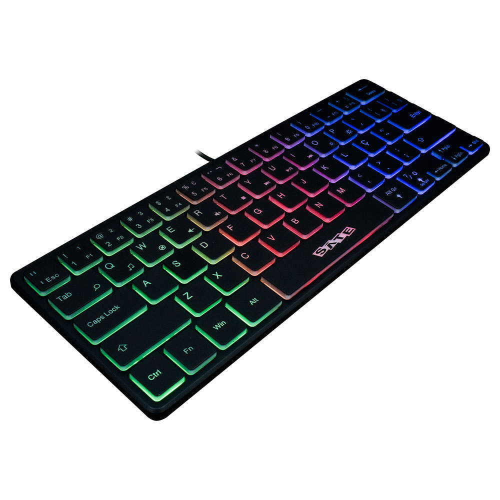 Teclado Satellite AK-871 Mini USB / RGB / Português - Preto