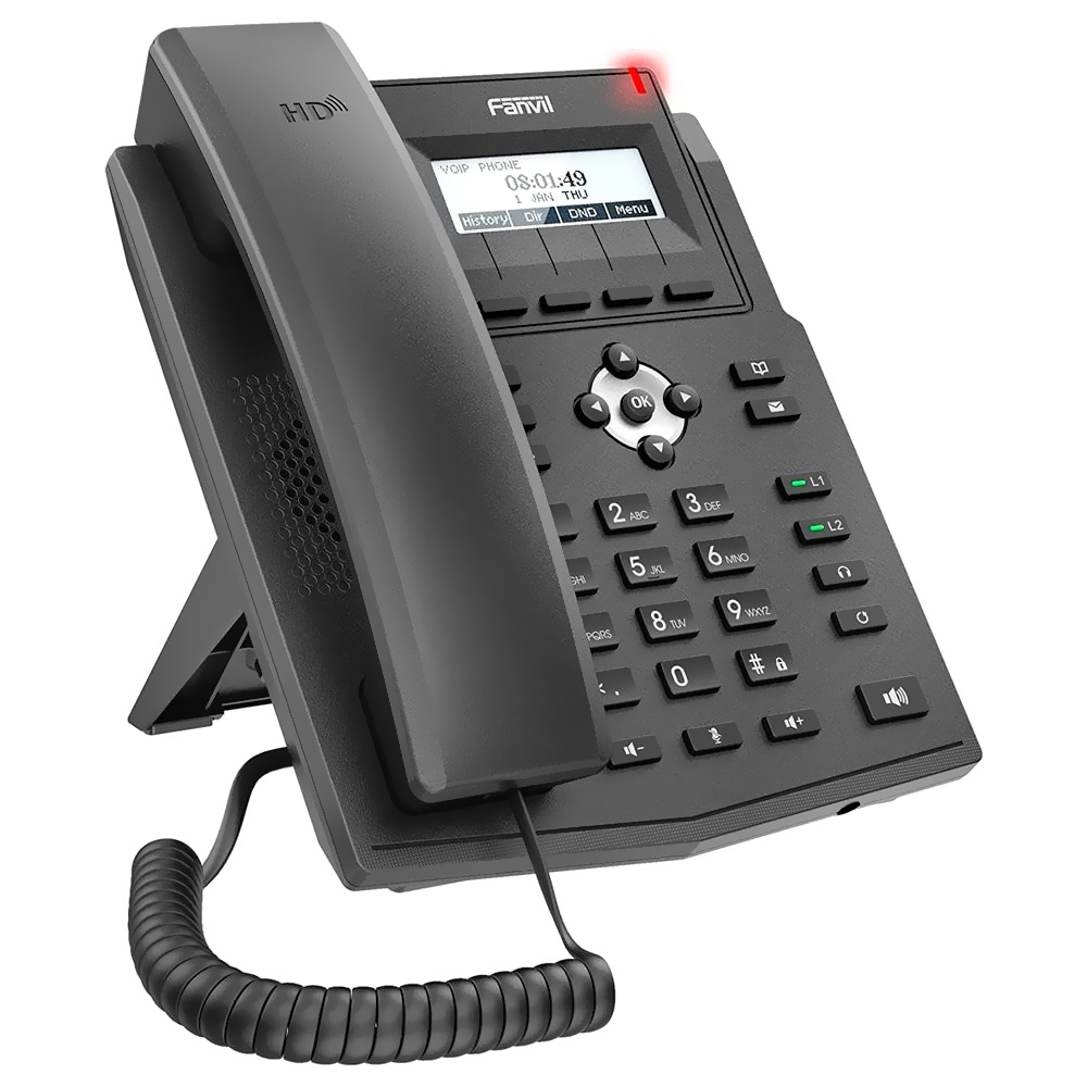 TELEFONE IP FANVIL C/ FIO X1SG 2 LINHAS 2XGIGA 3XCONFERENC.POE PRETO 