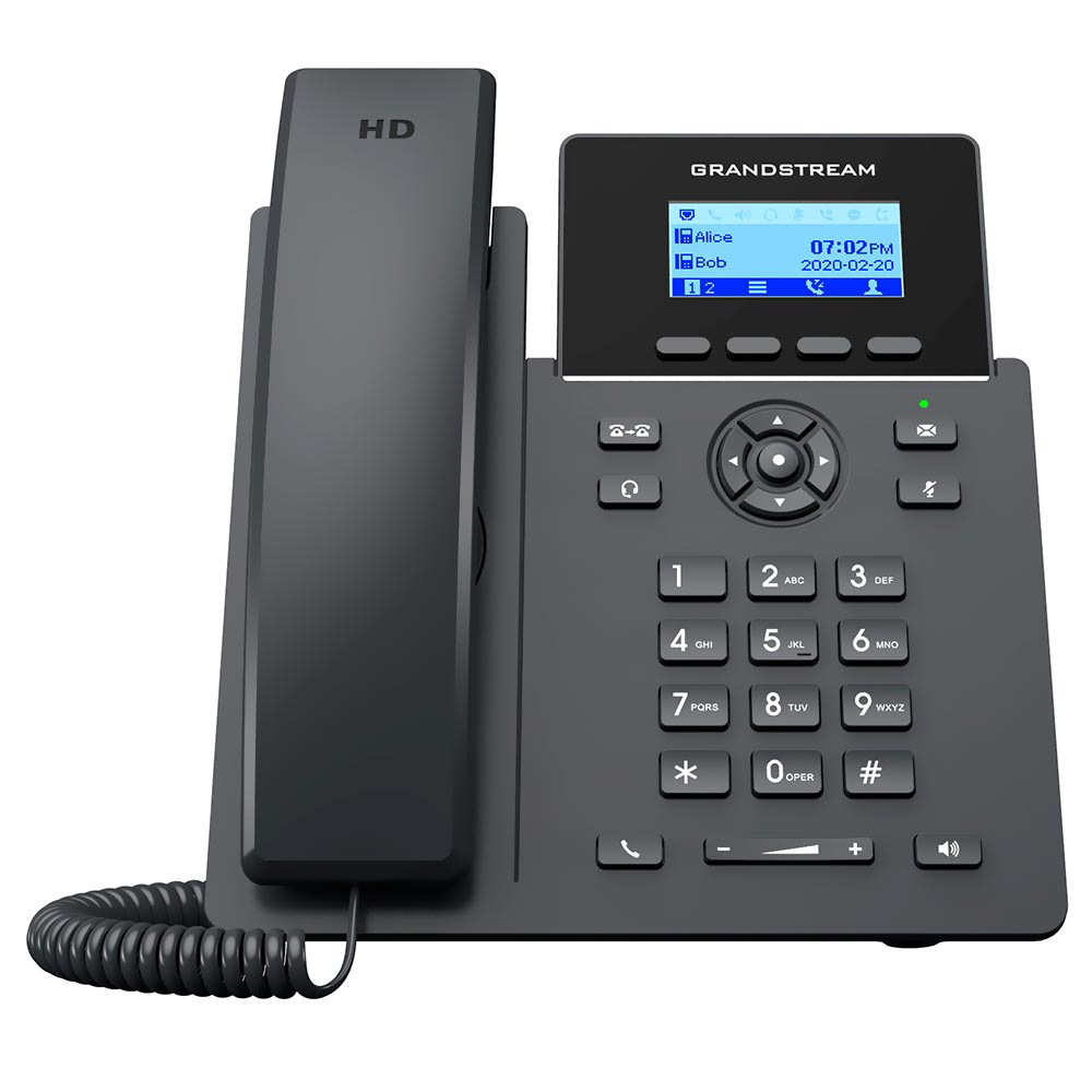 Telefone IP Grandstream GRP2601P Com Fio / 2 Linhas - Preto