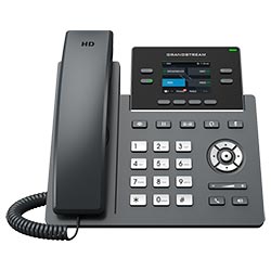 Telefone IP Grandstream GRP2612P HD Professional Com Fio / 2 Linhas - Preto