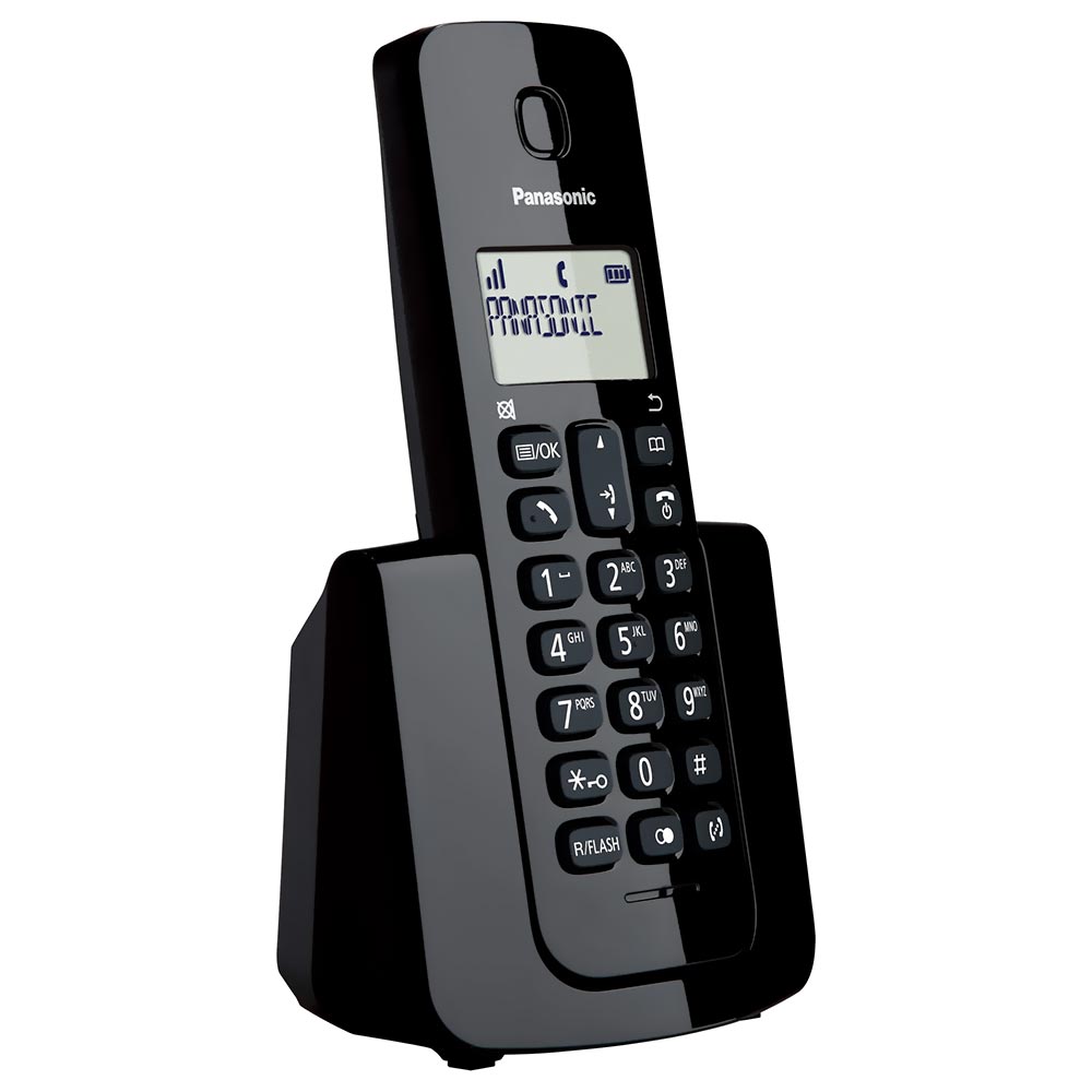 Telefone Panasonic KX-TGB110LAB Sem Fio / Base / Bina / Bivolt - Preto