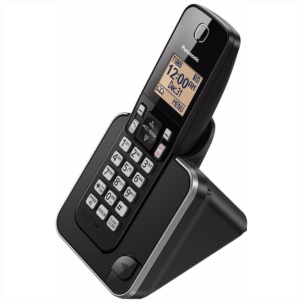 Telefone Panasonic KX-TGC350LAB Sem Fio / Base / Bina / Viva-Voz / 110V - Preto